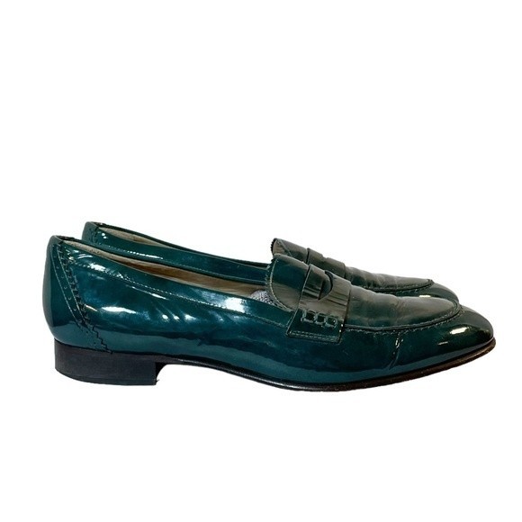 J. Crew Green Patent Leather Loafers - Picture 6 of 11